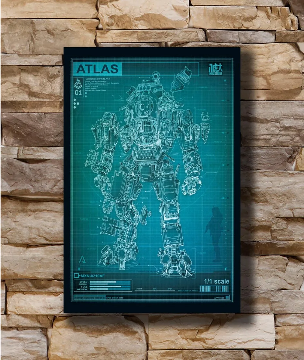 

Titanfall Titan Fall Game online Home Decoration Poster Wall Canvas Art 14x21 16x24 24x36inch Print G-901
