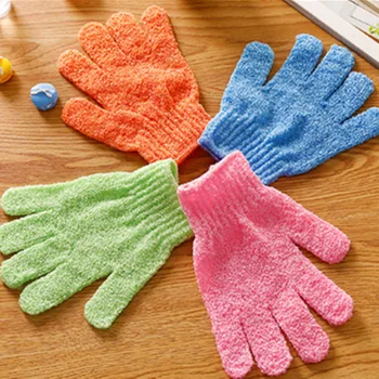 

Bathing Towel Gloves Five Fingers Artifact Powerful Double-sided Exfoliating Household Bath Amenitie Towel Scrubber Random Color