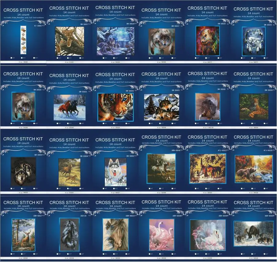 

Embroidery Cross Stitch Kits Needlework Christmas Snowing horse styles 14CT Counted Unprinted DMC DIY Arts Handmade Decor 3