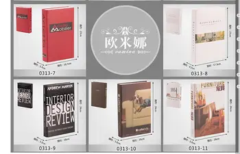 

wholesale 5 PCS decoration Book European book box simulation study props model fake window hall shudang box mold shudang