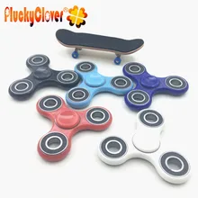 10 шт цвет случайный три-Спиннер-антистресс ABS 6,5*6,5 см черный синий красный белый треугольник вращающийся ручной Спиннер игрушка для детей взрослых