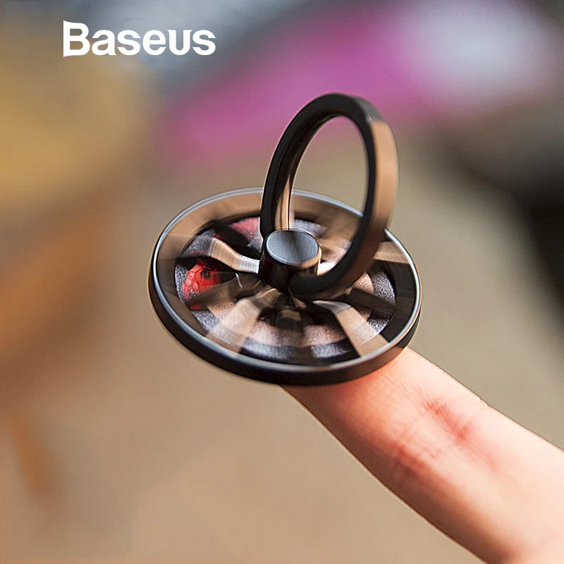 

Baseus Gyro Finger Ring Holder Hand Spinner Rotary Rotation Metal Mobile Phone Holder Stand For iPhone Samsung Phone Ring Holder