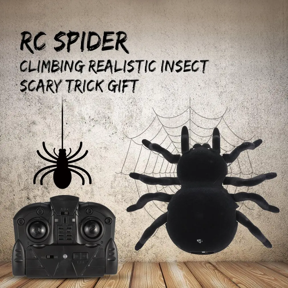 Инфракрасный пульт дистанционного управления для скалолазания на стену реалистичный паук RC шалость насекомое шутка страшилка подарок игрушка для ребенка хэллоуин вечерние RC Паук