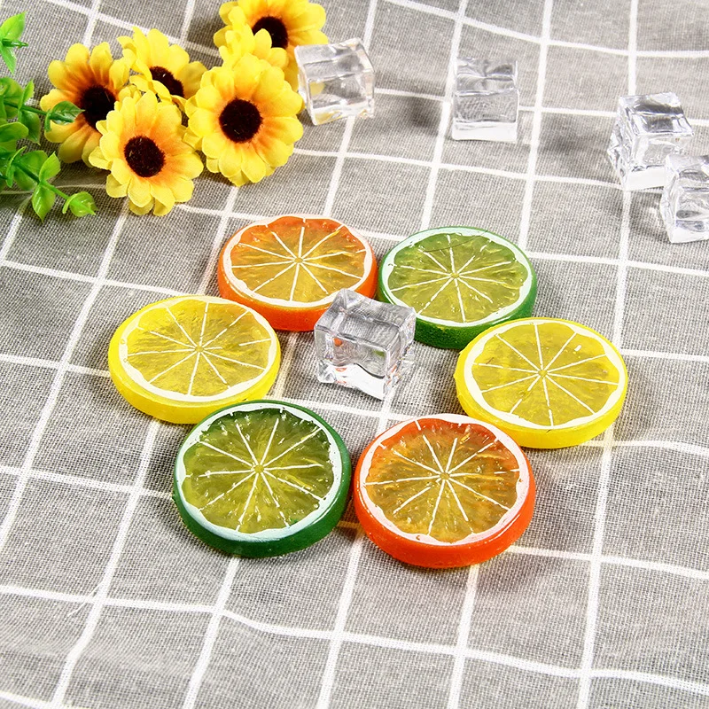 

Simulation Lemon Apple Slices Artificial Ice Cubes DIY Wedding Party Decoration Photography Background Props Studio Accessories