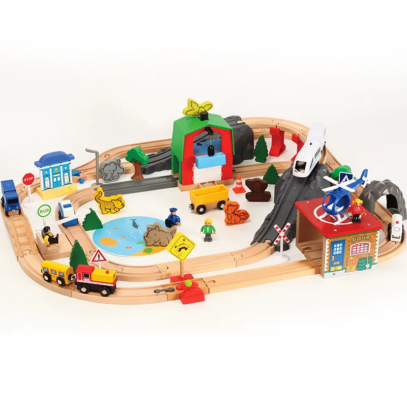 Wooden Trains Track Toys Set Magical track and Friends Station Bridge Accessories Railway Model educational Toys for Children Wooden Trains Track Toys Set Magical track and Friends Station Bridge Accessories Railway Model educational Toys for Children