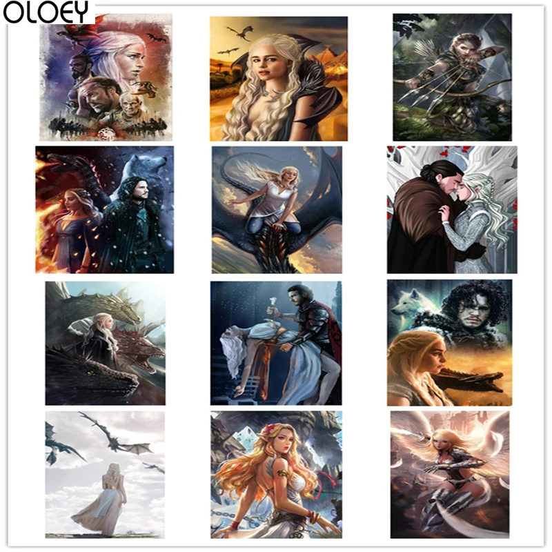 

Full Square Drill Game Of Thrones Diamond Painting 5D DIY Embroidery Special Diamond Accessories Cross Stitch Wall Decor
