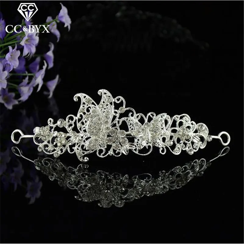 

CC Hair Combs Hairpin Crystal Butterfly Bridal Engagement Wedding Hair Accessories For Brides Bridesmaids Party Jewelry FS009
