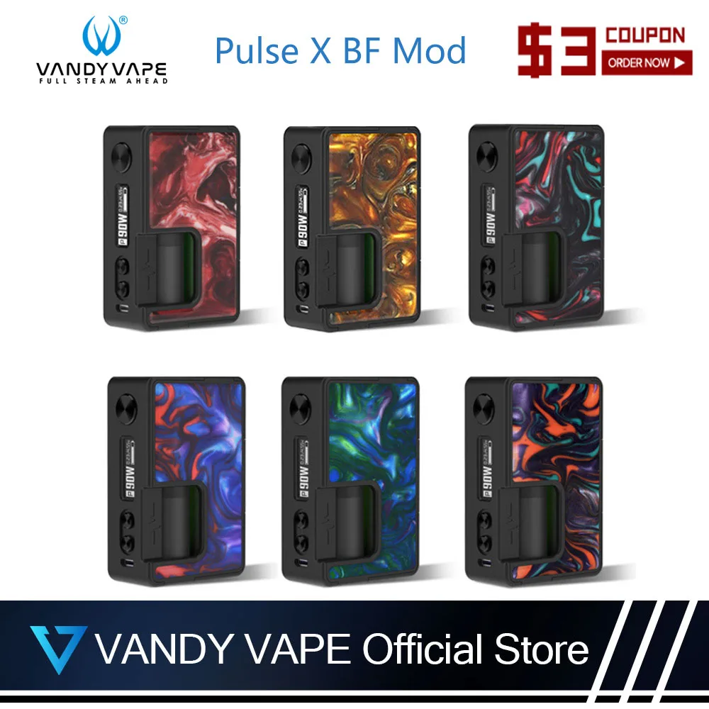 ВАНДИ vape 90 Вт импульсный X RDA мод для Vandyvape PULSE X BF Kit электронная сигарета без единого 18650/20700/21700 Батарея