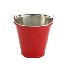 Мини красное Ведро Металлическое Ведро инструмент декоративный для 1/10 RC Рок Гусеничный осевой SCX10 90046 Traxxas TRX4 Tamiya CC01 RC4RD большой