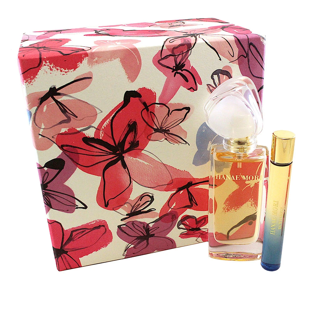 Hanae Mori Butterfly 2 Pc Gift Set ( Eau De Toilette Spr 3.4 Oz + Eau De Parfum Roller Ball 0.33 Oz ) for Women