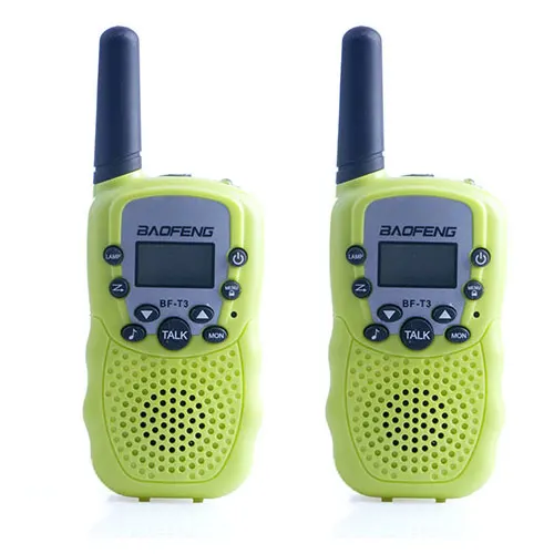 2 шт. Baofeng Мини Портативная рация для детей 2 Вт двухстороннее радио портативный детский приемопередатчик игрушки радио подарок T3 BF-T3 - Цвет: Green