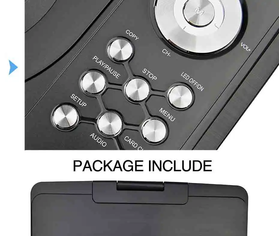 TRANSCTEGO dvd-плеер портативный автомобильный телевизор 13,9 дюймов Большие плееры ЖК-экран для игры FM DVD VCD CD MP3 MP4 с геймпадом ТВ антенна