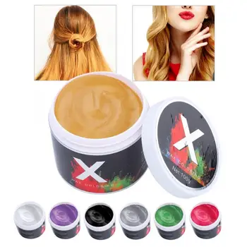 

7 Colors 100ml Color Hair Wax Styling Pomade Disposable Hair Dye Coloring Mud for Hairstyle hair colors cream unisex Make up