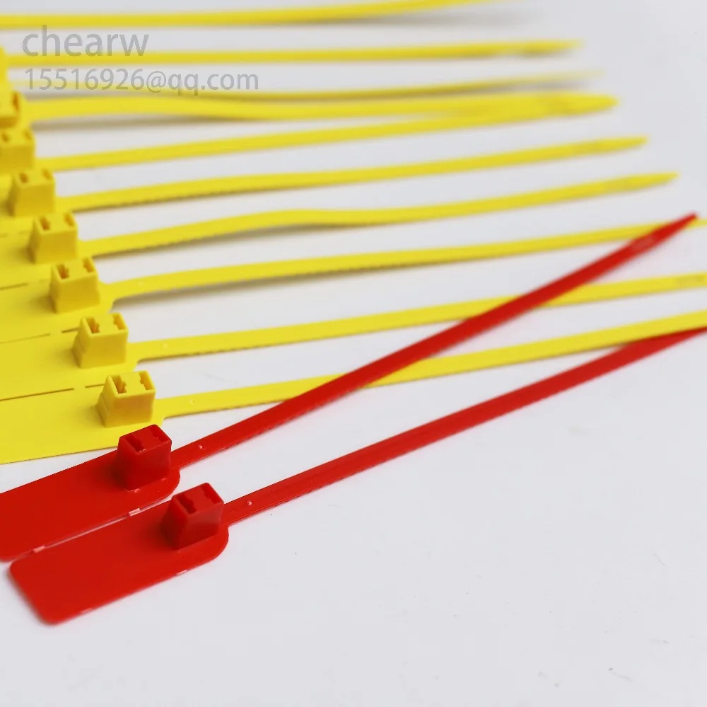 100pieces 345mm high security seal adjust plastic security seal with metal insert safety guard unsustainable disposable
