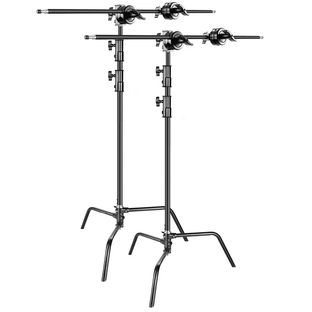 Preise Neewer 2 pack Heavy Duty Licht Stand C Stand Max 10 füße 3 meter Einstellbar mit 3,5 füße Halten Arm und Grip Kopf