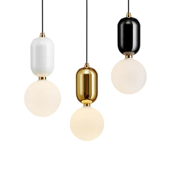 

Free Shipping Glass Ball Led Pendant Light Modern Pendant Lamp for Living Dinning Room Designer Lighting