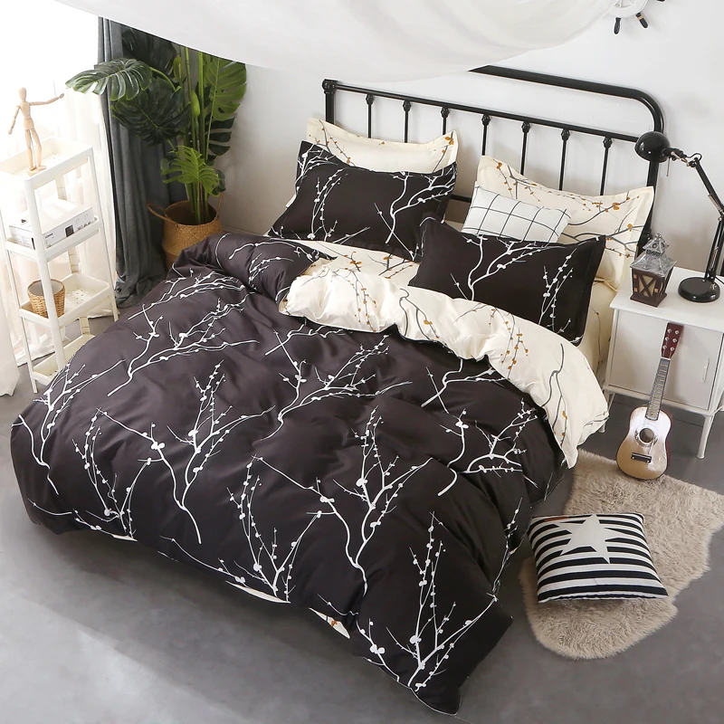 Summer Style Paris Street Bedding Sets Cotton Duvet Cover Bed