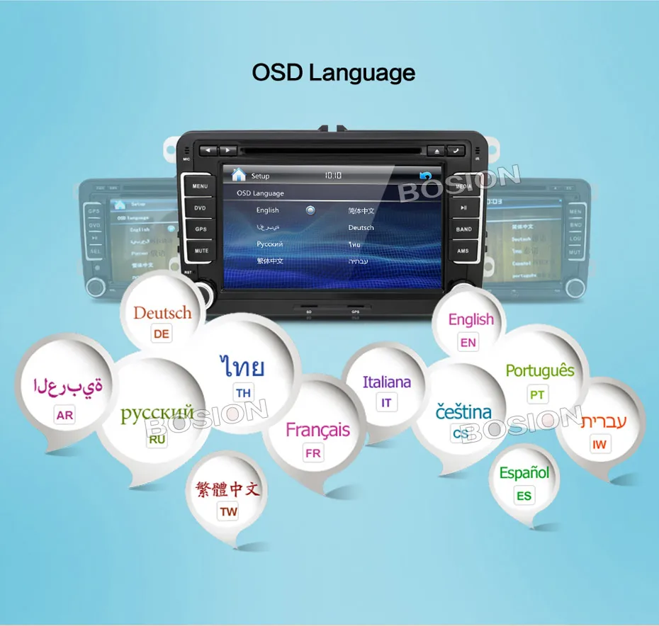 Sale 2 din Car DVD Radio PC GPS USB HD For VW Skoda POLO GOLF 5 6 PASSAT CC JETTA TIGUAN TOURAN Fabia Caddy elm327 camera DVBT ISDB 4