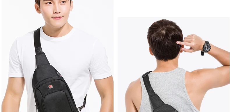 Новинка, дизайнерские брендовые водонепроницаемые мужские сумки через плечо BALANG, деловые сумки через плечо, Черные нагрудные сумки для IPAD Mini
