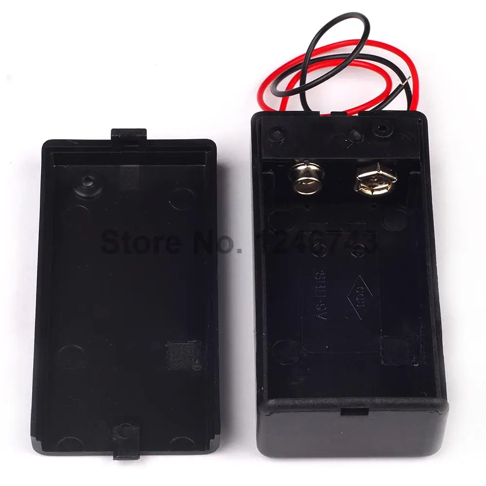 1 шт. чехол для аккумулятора 9 В 2X батарея с переключателем крышки|battery case|battery case