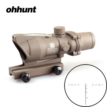 

Ohhunt 4x32 Hunting RifleScopes Red Green Glass Etched Reticle Fiber Optics Tactical Optical Sights for Rifle Scope Airgun