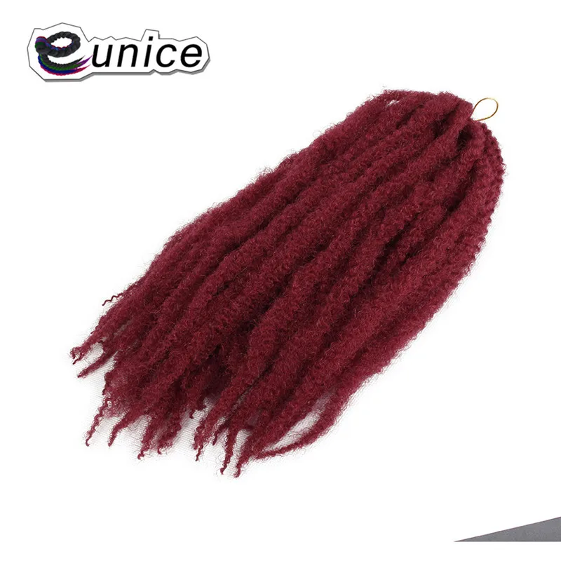 Eunice синтетические плетеные волосы Marley крючком афро твист Омбре TBUG для