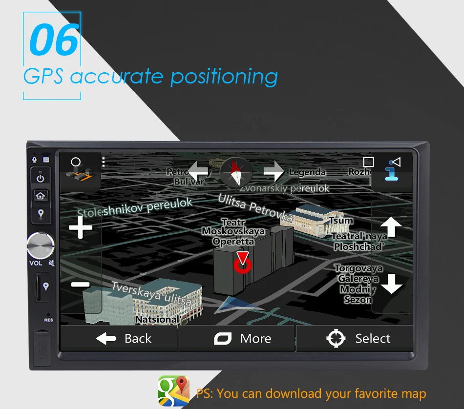 Top Eunavi 2 Din 7 inch Android 9.0 Car Radio Stereo Multimedia GPS Navigation TDA7851 WiFi Bluetooth 1024*600 touch Screen no dvd 11