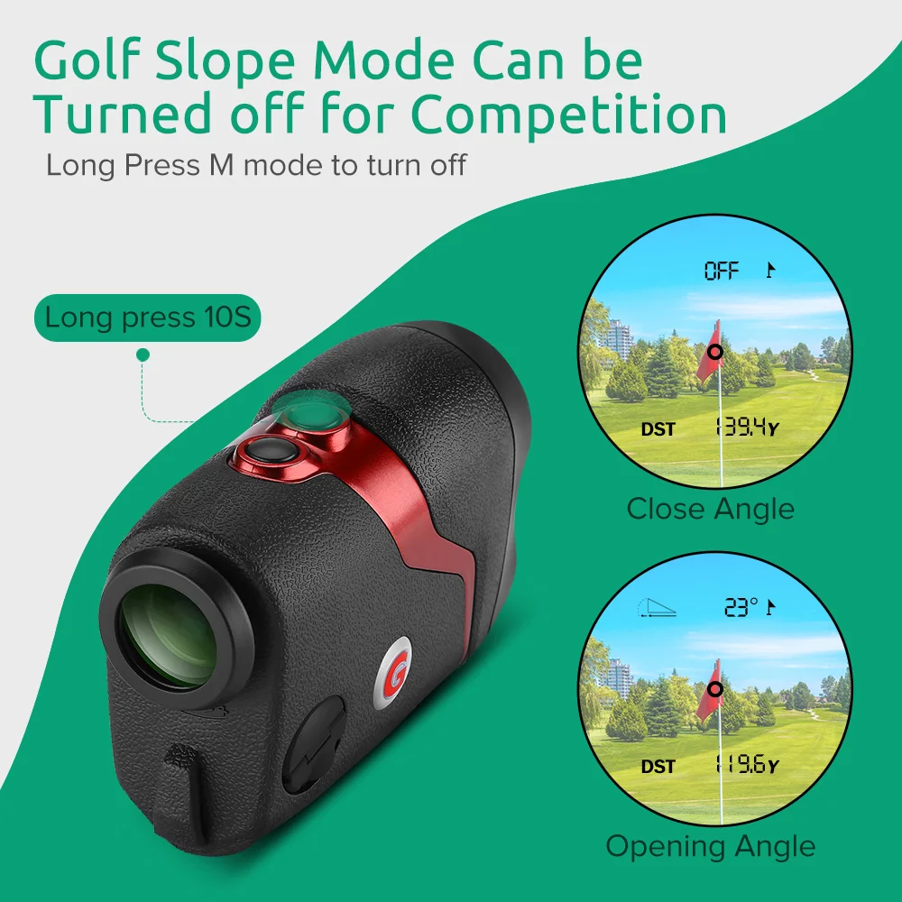 BOBLOV 600m Golf Range Finder with Slope 600 Yards 6X Monocular Golf Hunting Range Finder Monocular Laser Rangefinders with Bag