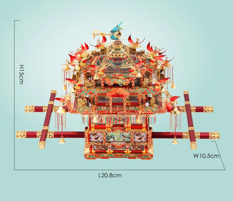 Piececool 3D металлическая головоломка Свадебный седан модель стула DIY 3D лазерная резка собрать головоломки игрушки настольные украшения подарок для детей