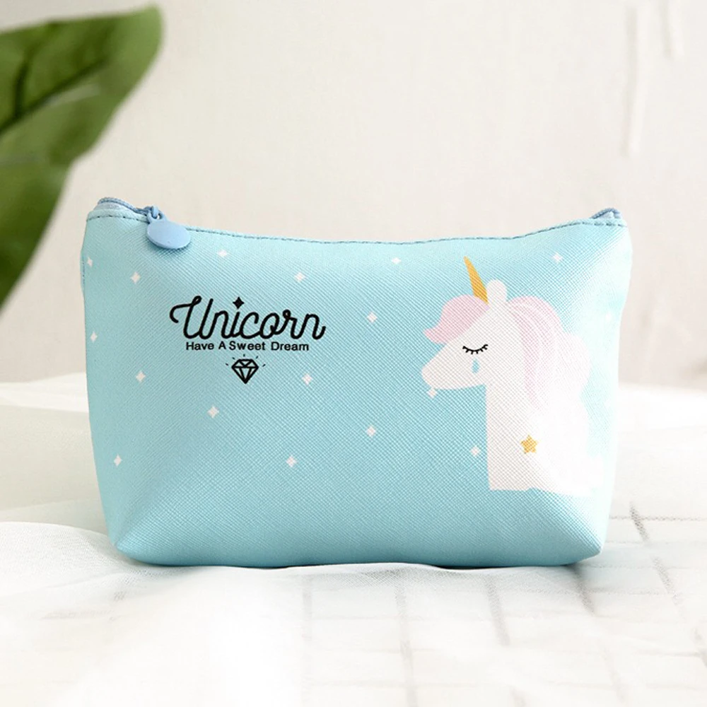 Unicorn Pattern Cosmetic Bag Unicorn Multicolor Cute cosmetic organizer bag For Travel Ladies