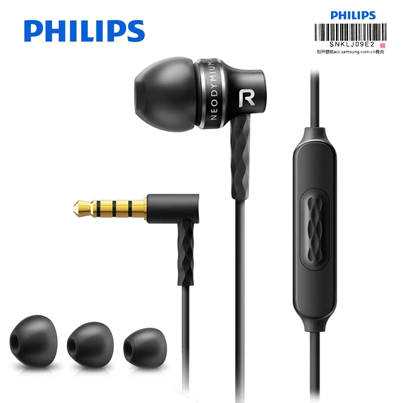 Philips SHE9105 Hybird наушники 3 силикона неодимовые технологии совместимы с iOS/ Andriod