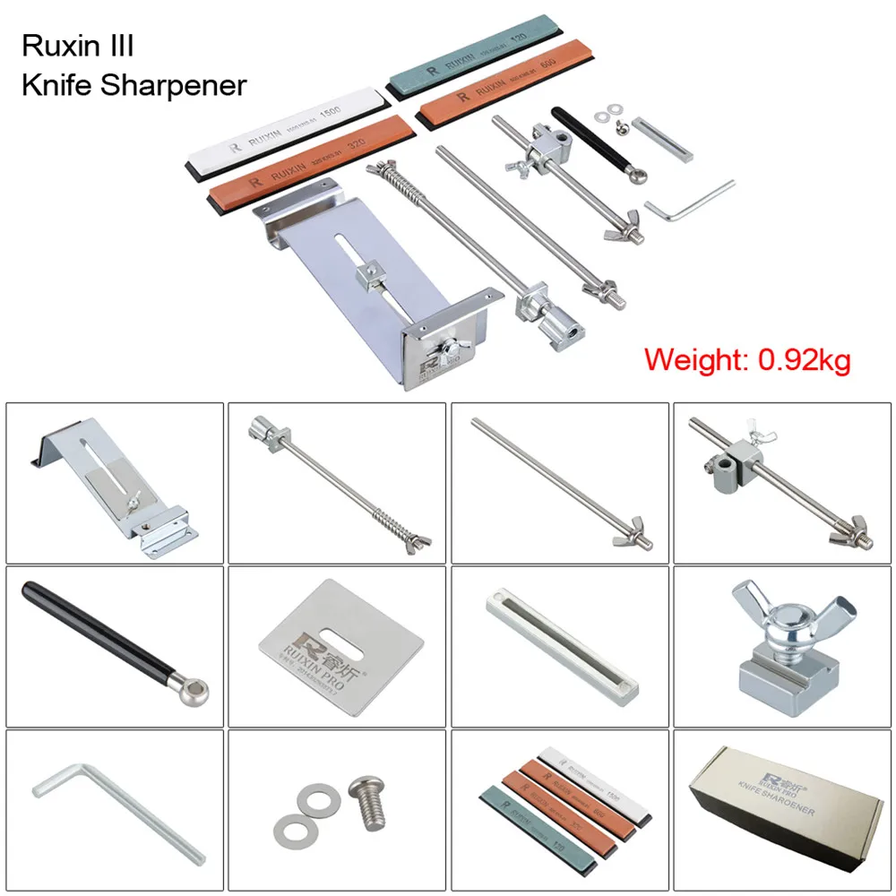 Ruixin Pro III Fix-angle Stainless Steel Professional Knife Sharpener Chef Choices Kitchen Sharpening System With 4 Whetstones2