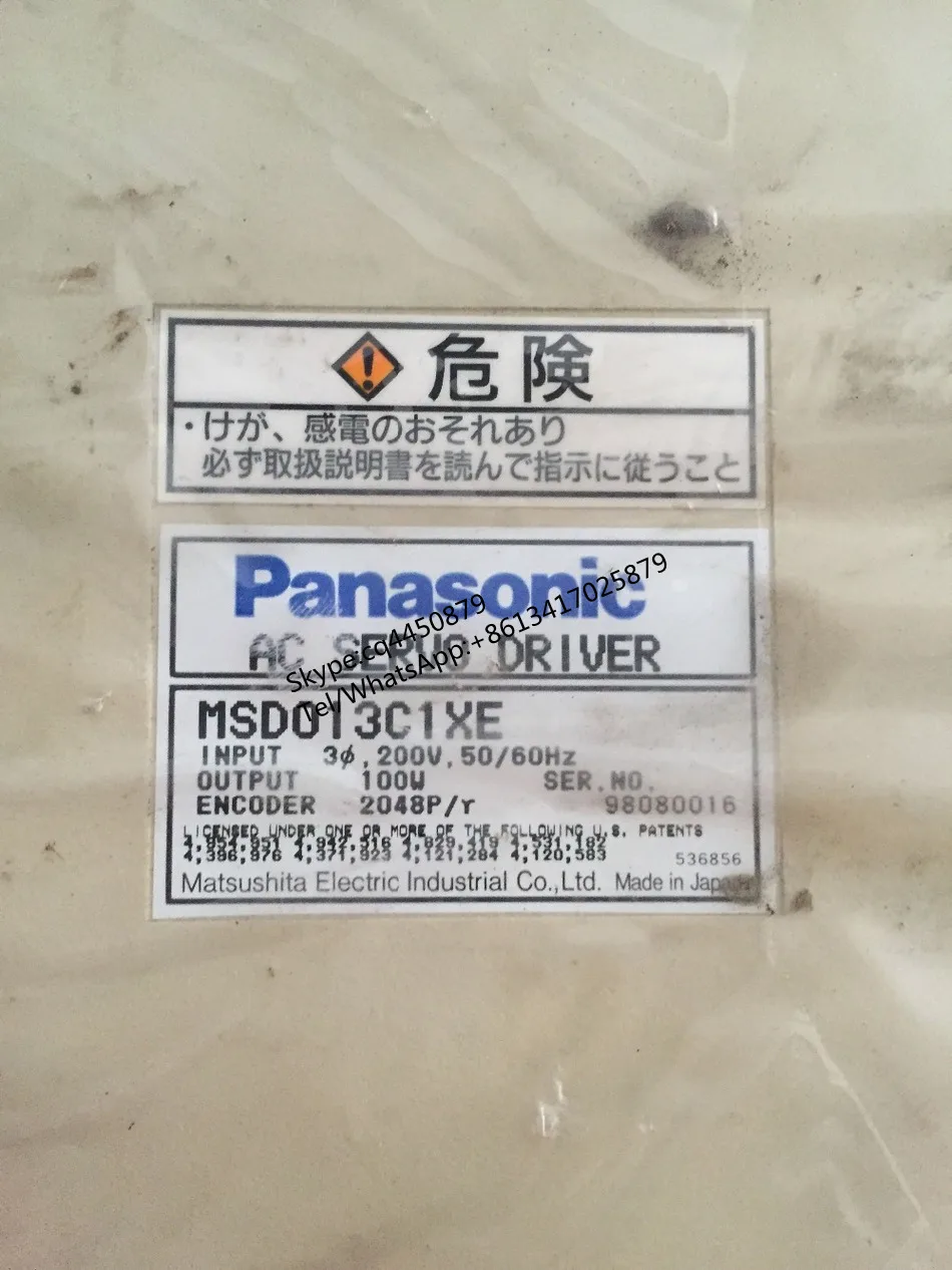 

USED 100% TESTED MSD013C1XE AC SERVO DRIVE MSD013C1XE SERVO DRIVER MSD013C1XE FOR PAN