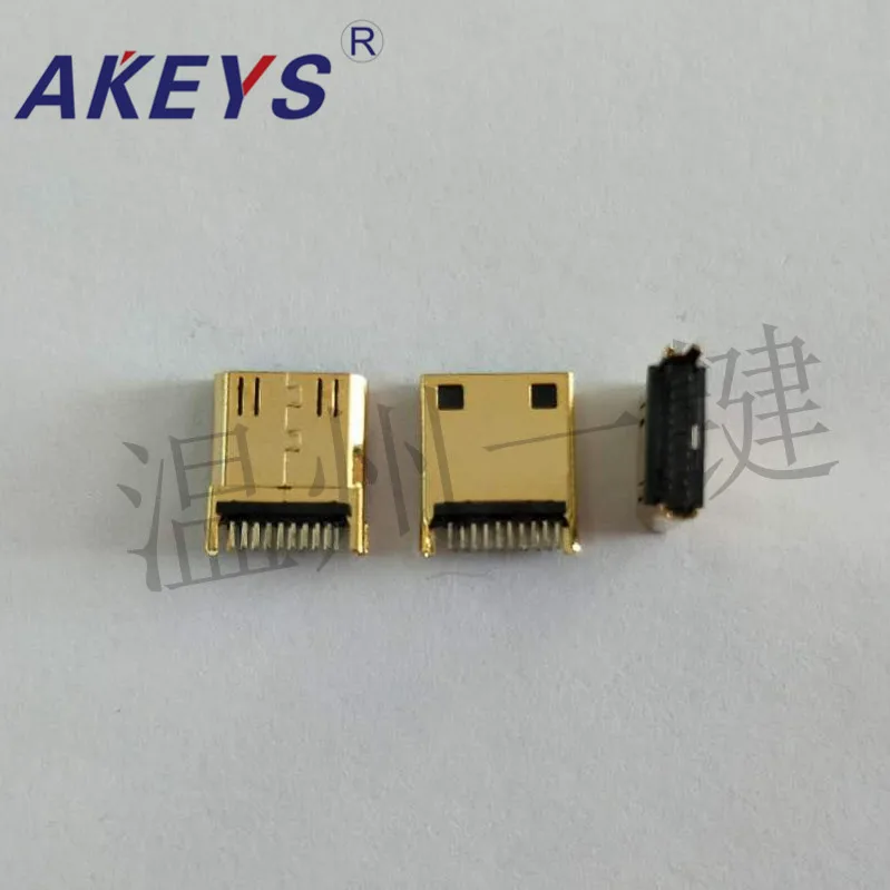 

10 PCS HDMI C type head clamp board 1.0 gold-plated HDMI socket high-definition joint welded