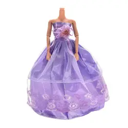 1 шт., платье шт. принцессы, фиолетовое свадебное платье для куклы, фиолетовое, подходит для куклы, рост около 27-35 см