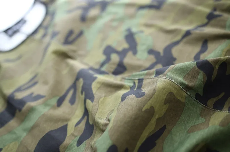 Хип-хоп Camo Tee короткий рукав Для мужчин футболка камуфляж футболки Дрейк JB Для женщин Для мужчин S любителей уличной Rap
