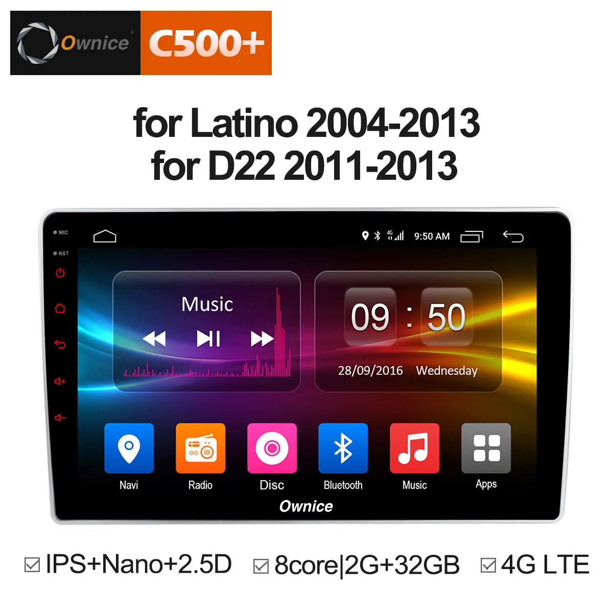 Ownice C500 + G10 Android 8 1 автомобиль gps плеер для Nissan латино 2004 2013 D22 2011 DVD Радио Navi Vedio