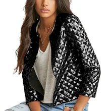 Новинка, Весенняя стильная женская куртка с золотыми блестками, с рукавом три четверти, Женская куртка, модные пальто, женские топы