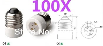 

100pcs E27 TO MR16 LED socket adapter Light base Lamp holder Bulb Adapter Converter Free Shipping With Tracking No.