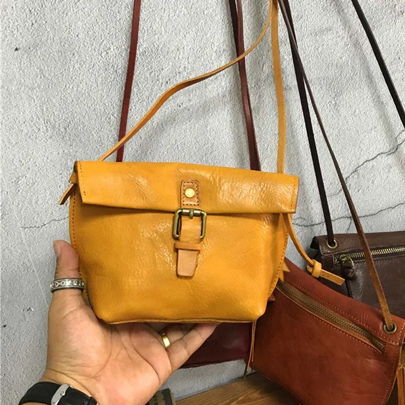 AETOO New handbags fashion retro leather handbags rose imprint ladies diagonal handbag mini shoulder bag