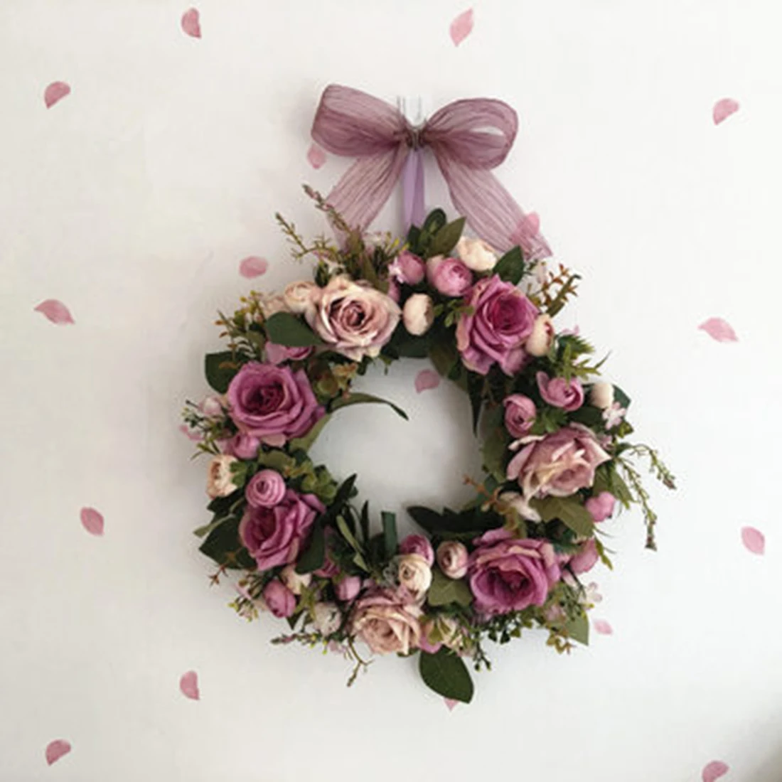 Silk Artificial Flowers Wreaths Artificial Garland For Wedding Decoration Door Home Party Decor Perfect Quality - Цвет: 13