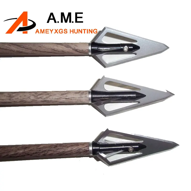 AMEYXGS 12 Pcs Arrowheads Field 100//150//200//250//300//350 Grain Bullet Points Screw in Broadheads for Shooting Practice