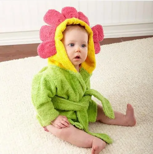 Infant Bathrobe Cute Mouse Boy Girl Baby Pajamas Cloak Pure Cotton Towel Material Prevent Catch A Cold Bath Towel Leisure Wear