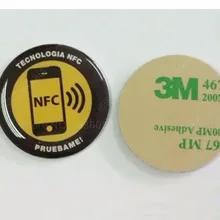 30 мм IC монетные карты, 13,56 мГц 213 nfc карты nfc метки, эпоксидной nfc наклейка с наклейками 3M для всех nfc телефон