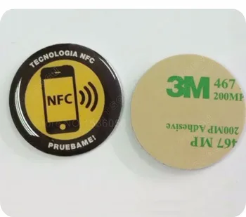 

30mm IC coin cards,13.56mhz 213 nfc card nfc tags, epoxy nfc sticker with 3M adhesive for all nfc phone