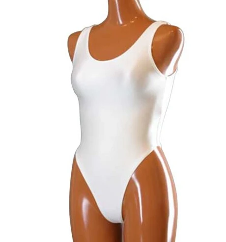DHL сексуальный взрослый лайкра спандекс облегающий боди Цельный купальник для акробатики 5 цветов для мероприятий Хэллоуин Вечерние - Цвет: Белый