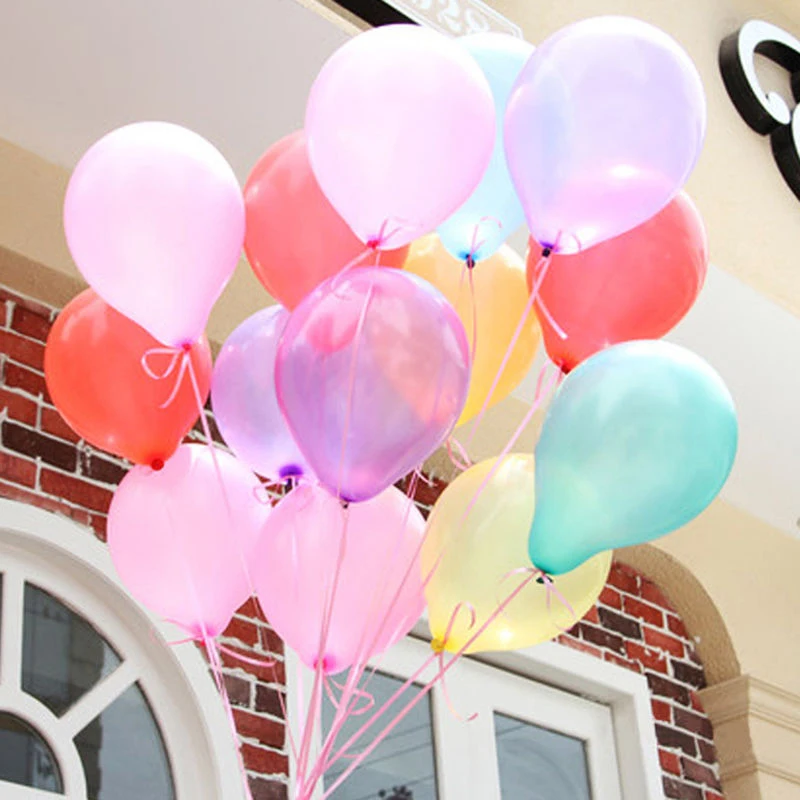 

100 Pcs high quality Colorful 10 inch PLAIN LATEX BALLOONS Party Wedding Birthday Gift for Kids Ball Toys