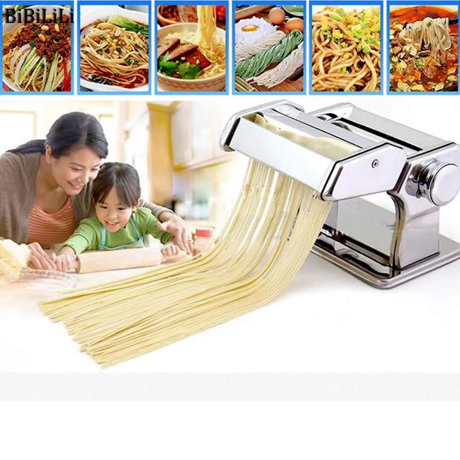 Household Stainless Steel Ordinary Pasta Making Machine Manual Noodle