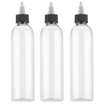 

3pcs 250ml Twist Cap Tattoo Pigment Bottle Empty Transparent Tattoo Ink Pigment Clear Bottle Supplies Tattoo Accessories