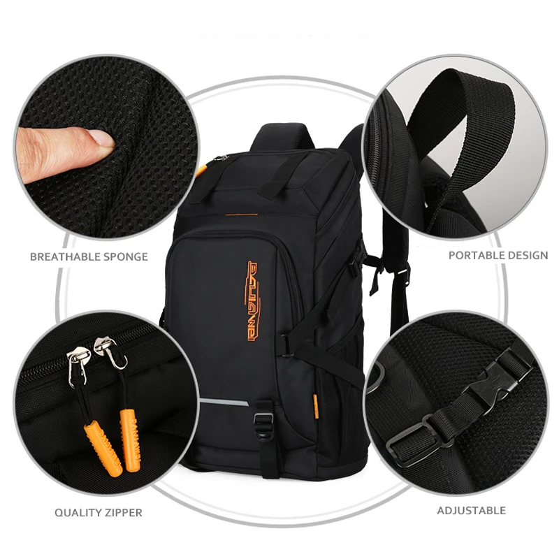 BAIJIAWEI 2019 New Men's Backpacks Big Capacity Travel Backpack Laptop Bag Casual Daily Backpack Business Bag Waterproof Bags